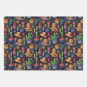 タイルクール張りメキシカンフィエスタパーティー ラッピングペーパーシート (正面2)