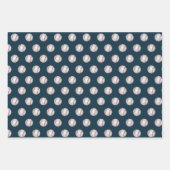 タイルクール張り野球スポーツの模様 ラッピングペーパーシート (正面3)