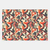 タイルクール抽象芸術パターンラッピング紙シート ラッピングペーパーシート (正面2)