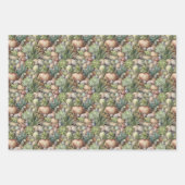 タイルクール状サボテンのパターンパーティーラッピング ラッピングペーパーシート (正面3)