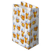 タイルクール状ビールパーティーパターン スモールペーパーバッグ (裏面アングル)