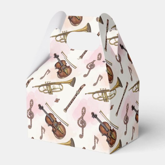 タイルクール音楽愛好家のパーティー フェイバーボックス (正面サイド)