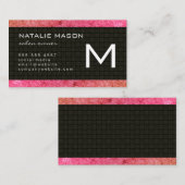 タイルスタイリッシュパターン/ウィーブ 名刺 (正面/裏面)