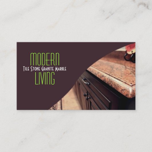 タイルストーングラナイト大理石建築ビジネス 名刺 (正面)