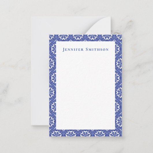 タイルスペインのパーソナライズされた ノートカード (正面)