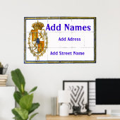 タイルスペインのポスター ポスター (ホームオフィス)