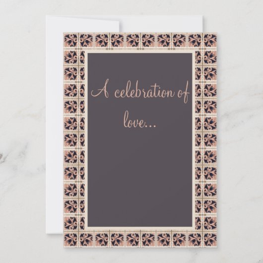 タイルスペインの婚約パーティ招待状 招待状 (裏面)