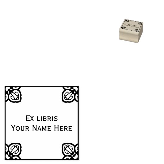 タイルスペインの蔵書票 ラバースタンプ (押印)