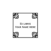 タイルスペインの蔵書票 ラバースタンプ (インプリント)