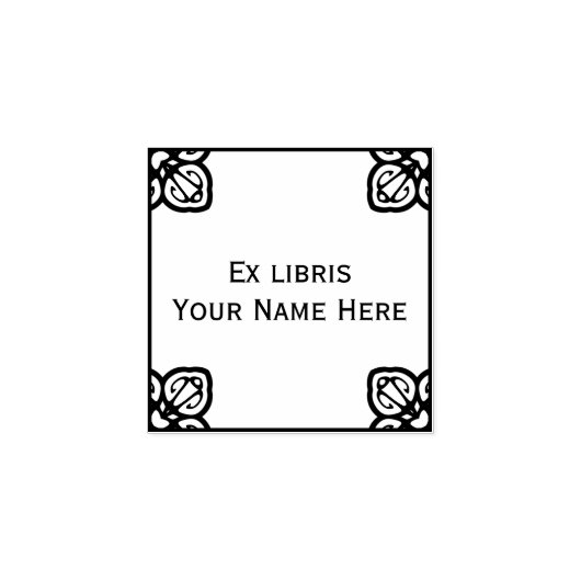 タイルスペインの蔵書票 ラバースタンプ (インプリント)