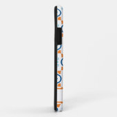 タイルスペインの青オレンジと白パーソナライズされた Case-Mate iPhoneケース (裏面/右)