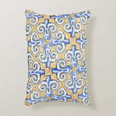 タイルスペインの – アズレジョ青、黄、白 アクセントクッション (正面(垂直))