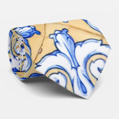 タイルスペインの – アズレジョ青、黄、白 ネクタイ (ロール)