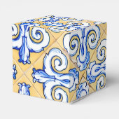 タイルスペインの – アズレジョ青、黄、白 フェイバーボックス (裏面サイド)