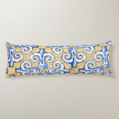 タイルスペインの – アズレジョ青、黄、白 ボディピロー (裏面)