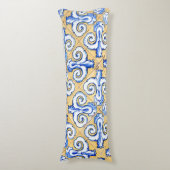 タイルスペインの – アズレジョ青、黄、白 ボディピロー (正面縦)