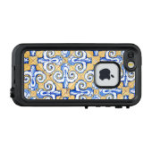 タイルスペインの – アズレジョ青、黄、白 LifeProof iPhoneケース (裏面横)