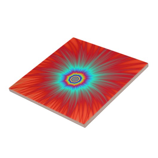 タイルターコイズ展開（赤） タイル (側面)