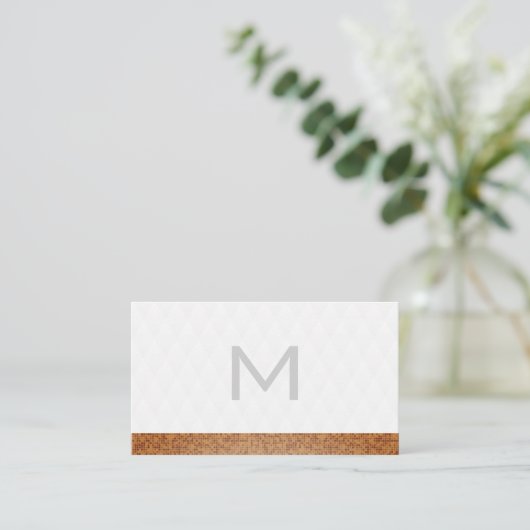 タイルトリム付き立体的なスタイリッシュダイヤモンドパターン 名刺 (スタンド正面)