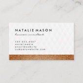 タイルトリム付き立体的なスタイリッシュダイヤモンドパターン 名刺 (裏面)