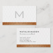 タイルトリム付き立体的なスタイリッシュダイヤモンドパターン 名刺 (正面/裏面)