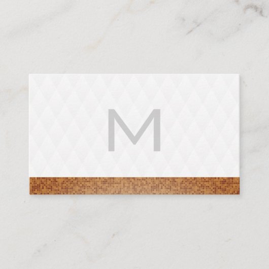 タイルトリム付き立体的なスタイリッシュダイヤモンドパターン 名刺 (正面)