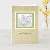 タイルドルーフハ考えるウスオブユーカード カード (黄色い花)