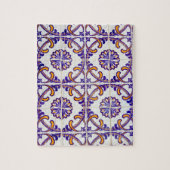 タイルパターンのクローズアップ（ポルトガル） ジグソーパズル (縦)