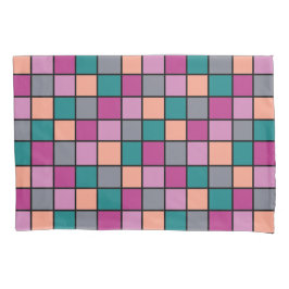 タイルパターンの大プリント 枕カバー