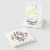 タイルパターンデザイン ストーンコースター (横)