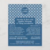 タイルパターン(の模様が)ある、フローラー、タイルインストーラーの広告 チラシ (正面)