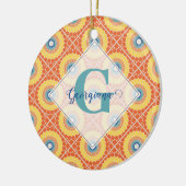 タイルパーソナライズされた張りエーゲの夏の放射曼荼羅 セラミックオーナメント (左)