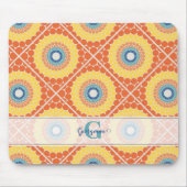 タイルパーソナライズされた張りエーゲの夏の放射曼荼羅 マウスパッド (正面)