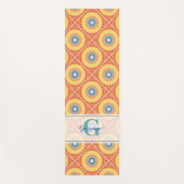 タイルパーソナライズされた張りエーゲの夏の放射曼荼羅 ヨガマット (正面)