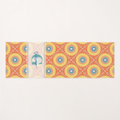 タイルパーソナライズされた張りエーゲの夏の放射曼荼羅 ヨガマット (正面(横))