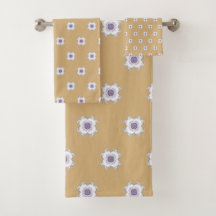 タイルパープル金ゴールドフローラルックフラクタルアートゴールデン