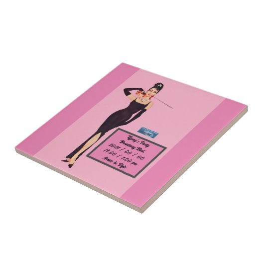 タイルピンク（ティファニー） RFPMDesigns ©️ 2024 タイル (側面)