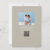 タイルフレームシンプルベージュの宛先の結婚式 セーブザデート (裏面)