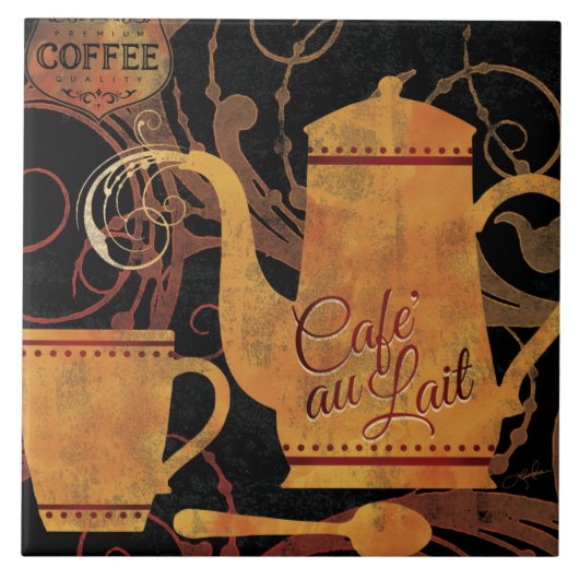 タイルフローリッシュコーヒーサービスカフェオレイト タイル (正面)