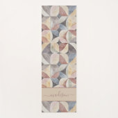 タイルモダンニュートラル抽象芸術モノグラム ヨガマット (正面)