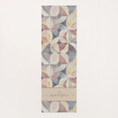 タイルモダンニュートラル抽象芸術モノグラム ヨガマット (裏面)