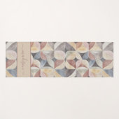 タイルモダンニュートラル抽象芸術モノグラム ヨガマット (正面(横))