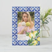 タイルレモン地中海のの確認 サンキューカード (スタンド正面)