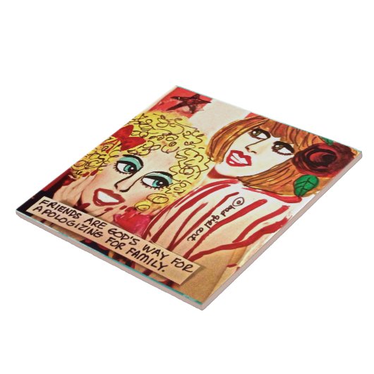 タイル三獣壁アート タイル (側面)