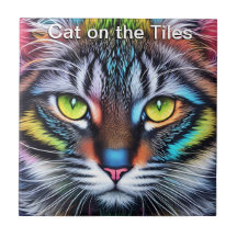 タイル上の猫セラミックタイルポートレート