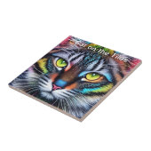 タイル上の猫セラミックタイルポートレート タイル (側面)