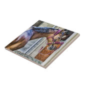 タイル上の納屋の馬のグラフィック タイル (側面)