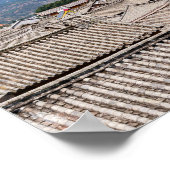 タイル中国の伝統的張りの屋根,ダリ,雲南,中国 ポスター (角)