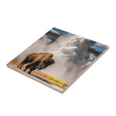 タイル五徳 – イエローストーンバッファロー タイル (側面)