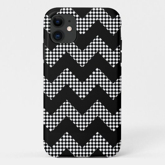 タイル付きの黒い山形 Case-Mate iPhoneケース (裏面)